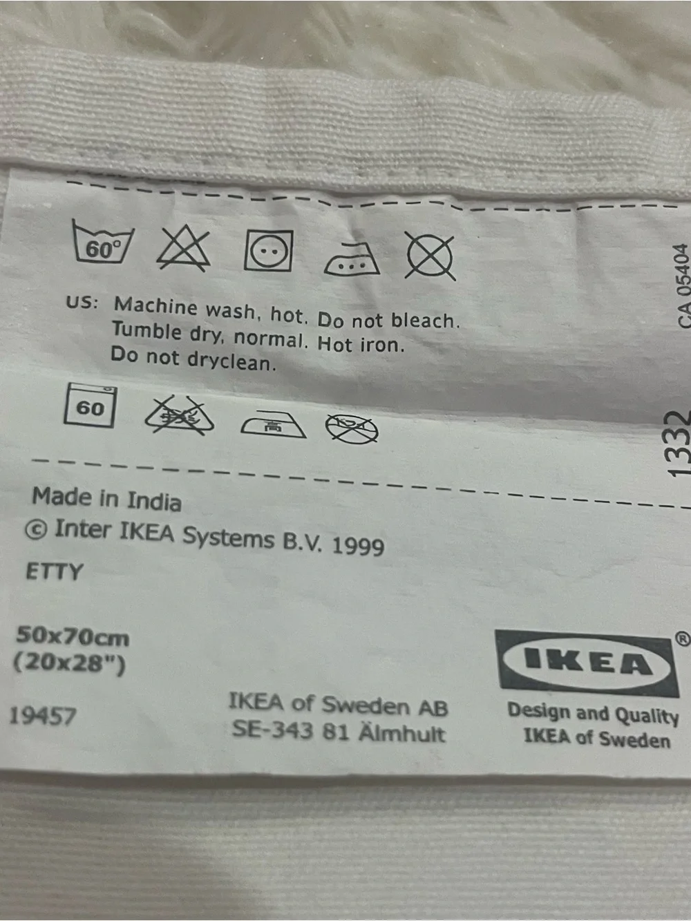 IKEA Etty Cupcake Theme Cotton Towel white